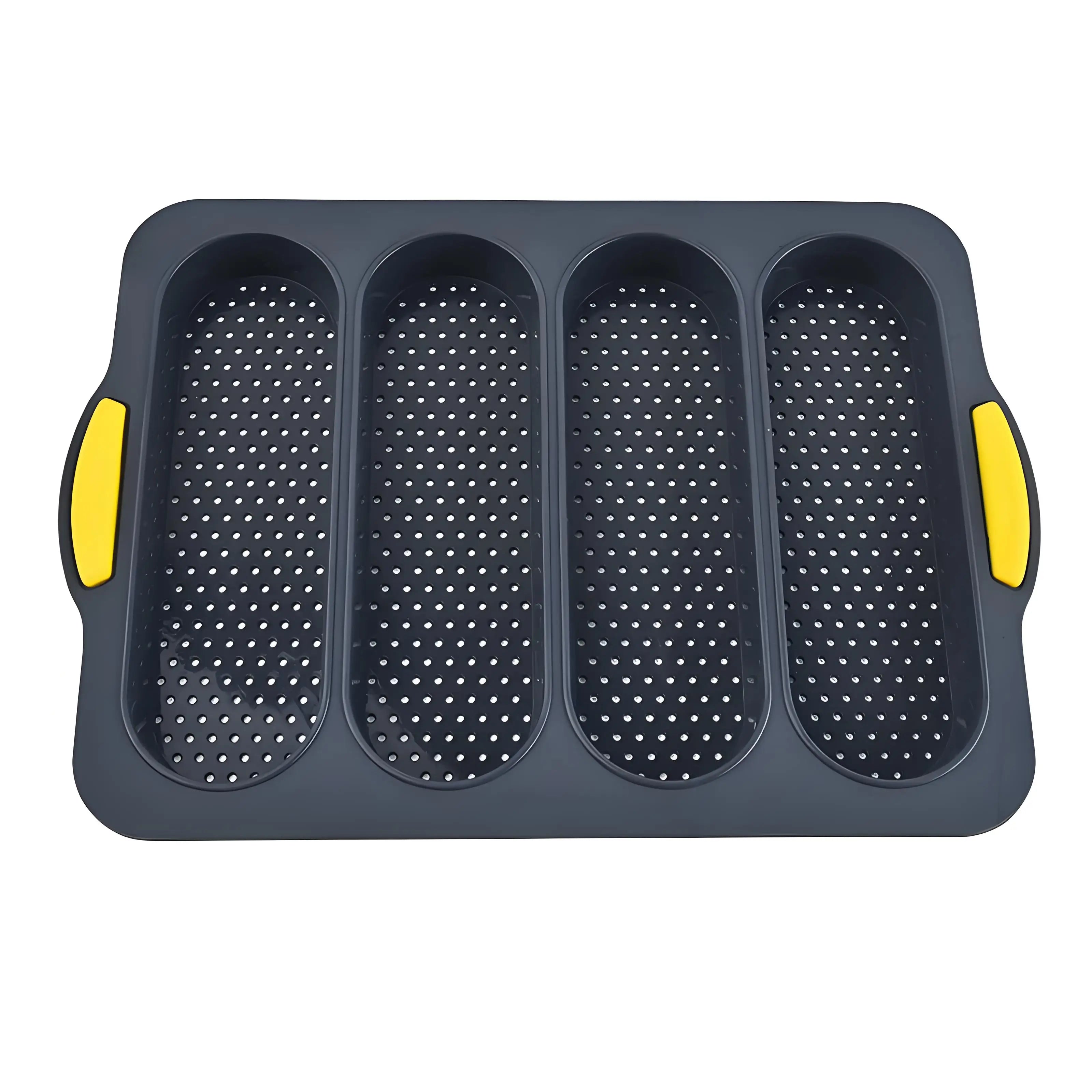 Large Silicone Baking Mold Non-Stick Baguette Bake Tray Kitchen Bakeware Accessories Grade Food Mould Oven Tool for Restaurant B