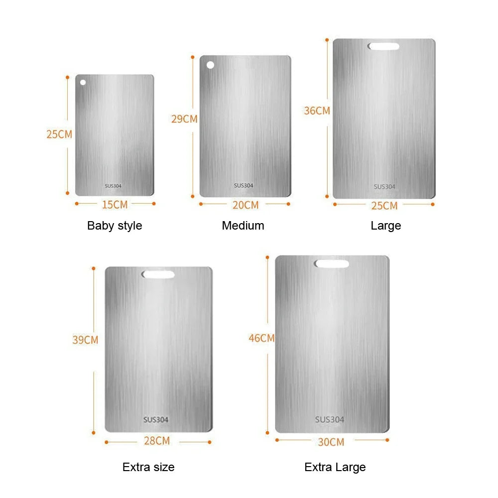 316 Thickened Cutting Board Stainless Steel Cut Vegetables Meat Chopping Board Cooking Tools Anti-mold Cutting Boards Mats