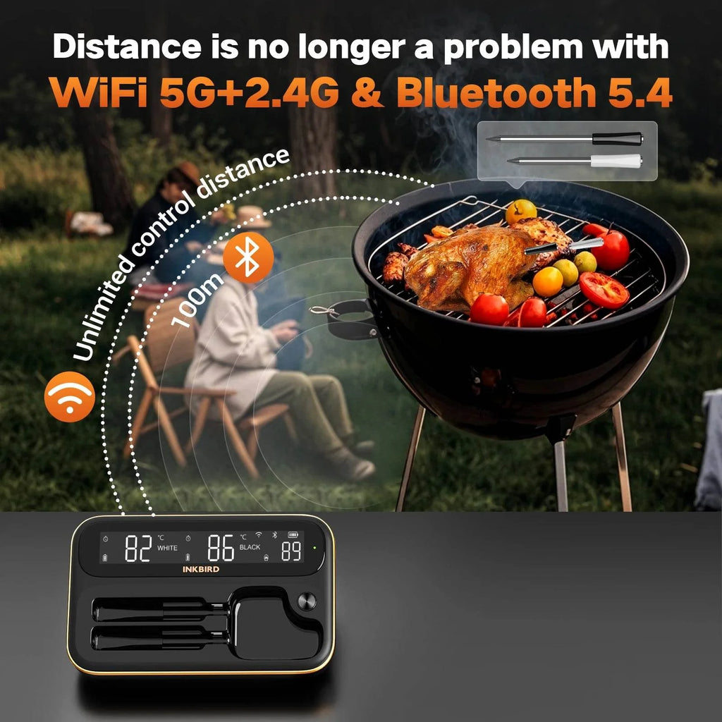Smart Wireless Meat Thermometer with Dual-Probe Bluetooth