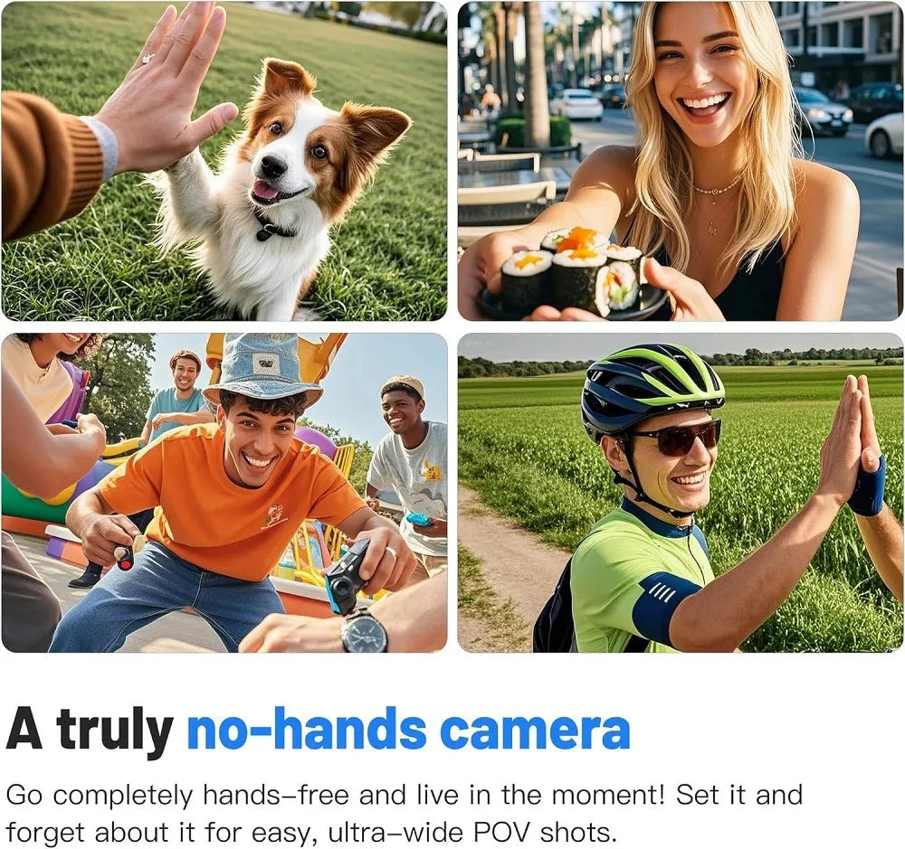 🐾 4K HD Mini Pet Collar Camera – Portable Dog & Cat Neck Camera