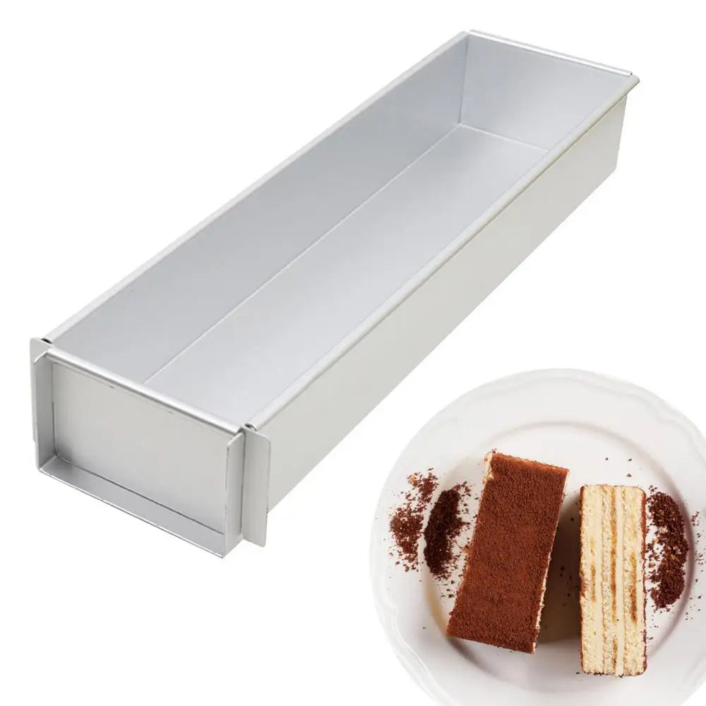 Tiramisu Cake Mold Rectangle Cake Pan Aluminum Alloy Tiramisu Dessert Making Molds Baking Professional Tool Kitchen Accessories