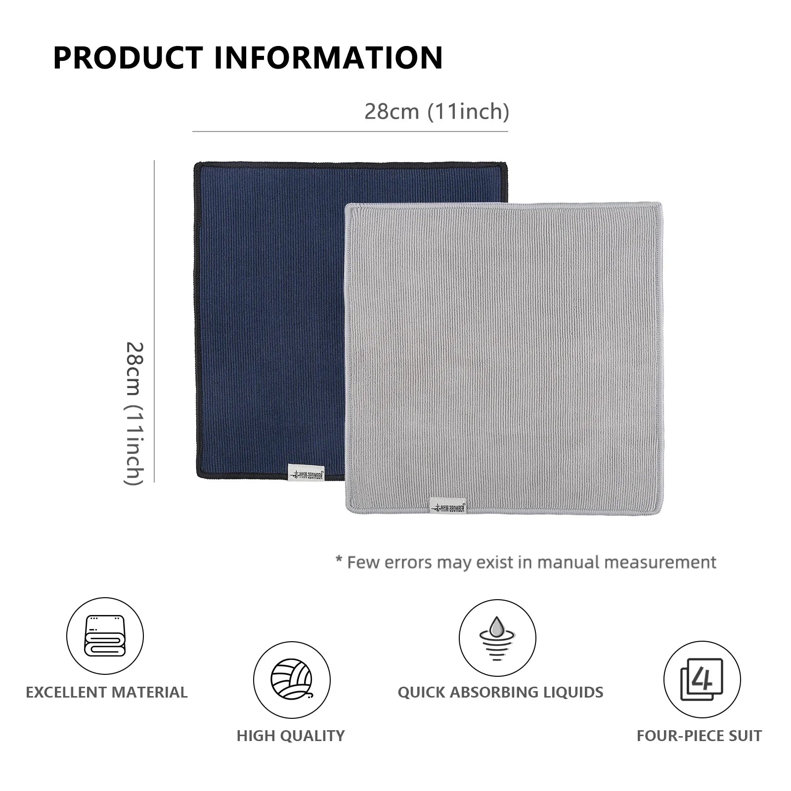 MHW-3BOMBER Coffee Bar Square Towels Barista Cleaning Cloths Professional Espresso Maker Tools Home Kitchen Accessories