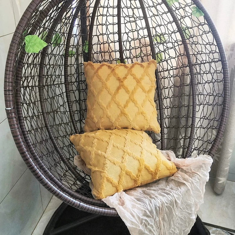 Plush Wool-Inspired Throw Pillow Cover – Soft Textured Accent for Cozy Boho Spaces