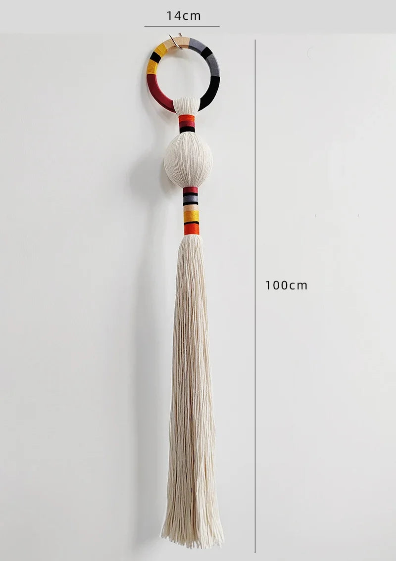 Macrame Ball Wall Hanging – Boho Handwoven Sculpture