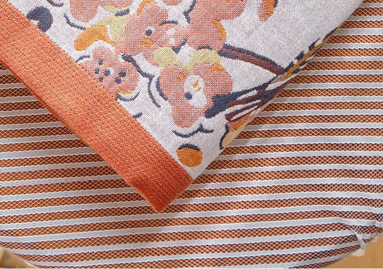 Cotton Gauze Floral Bath Towel