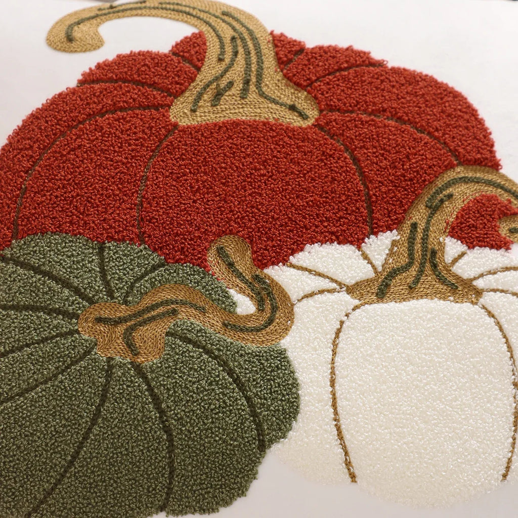 Autumn Embroidered Velvet Throw Cushion Case