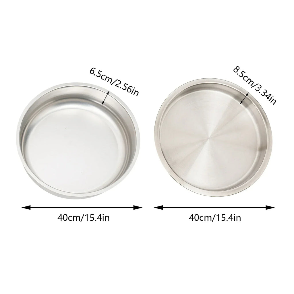BYMAOCAR Round Chafing Dish Buffet Set 6.3 QT, Roll Top Stainless Steel Buffet Warmer Chafers with Food and Water Trays