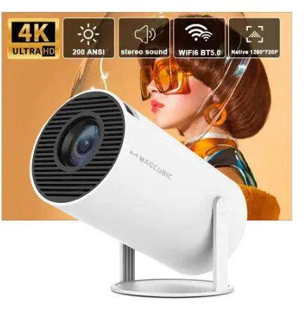 Mini Outdoor Portable Projector 4K 1280x720P 300 ANSI Android