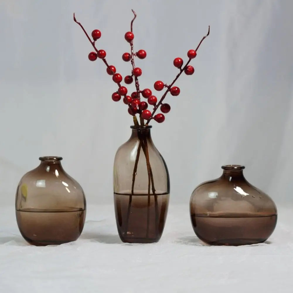 Gradient Glass Flower Vase – Modern Iridescent Home Accent