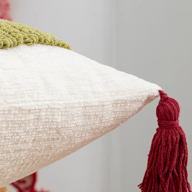 Floral Embroidered Pillow Cover
