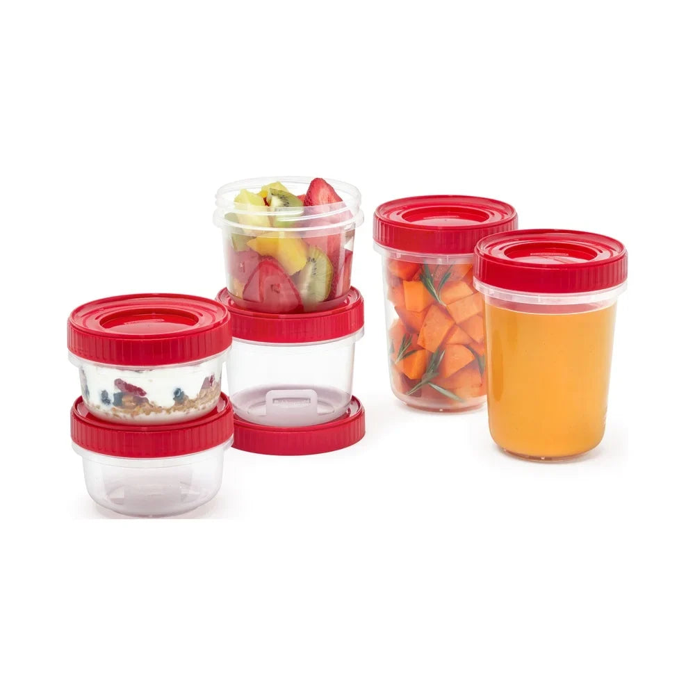 12-Piece BPA-Free Food Storage Set – Twist-Seal, Stackable, Microwave & Dishwasher Safe