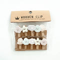 Whimsical Wooden Photo Clips (Set of 10)