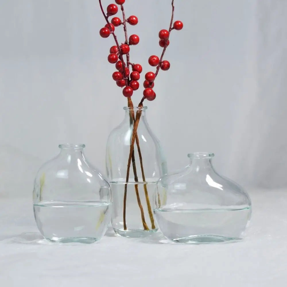 Gradient Glass Flower Vase – Modern Iridescent Home Accent