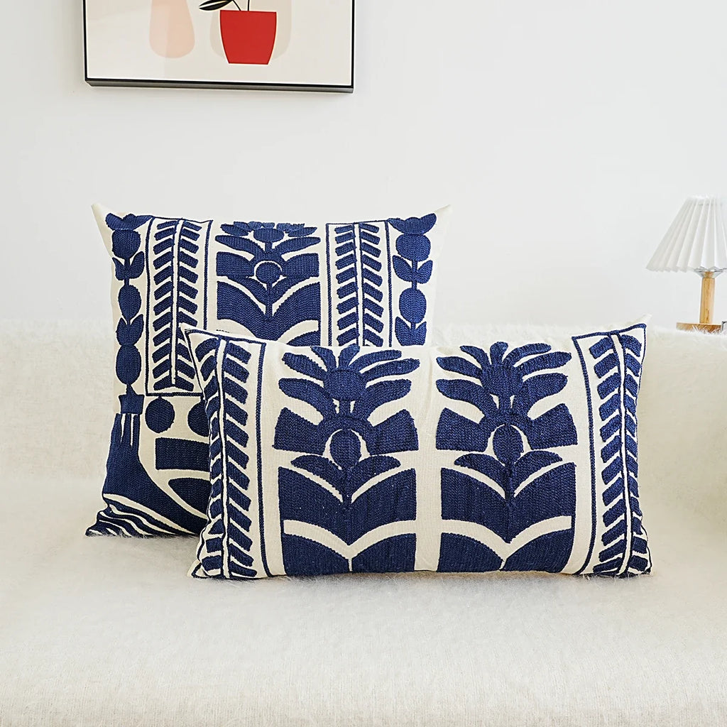 Luxury European-Style Embroidered Cushion Cover