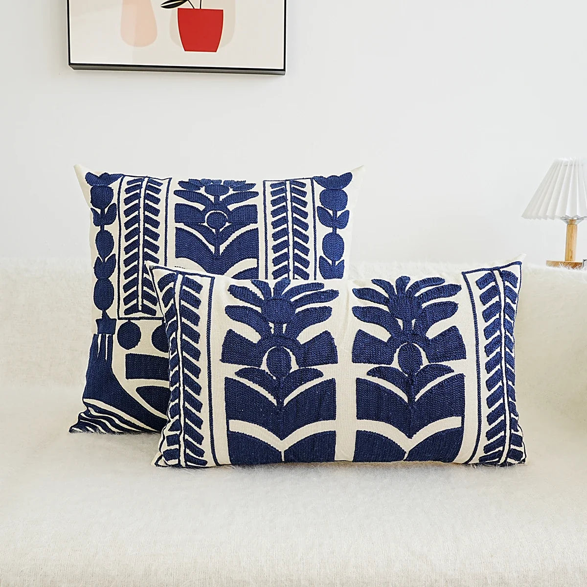 Luxury European-Style Embroidered Cushion Cover