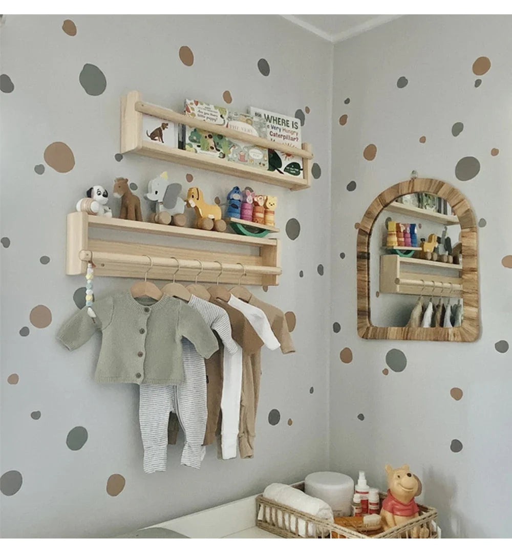 Boho Polka Dot Wall Stickers – Colorful Removable Nursery Decals