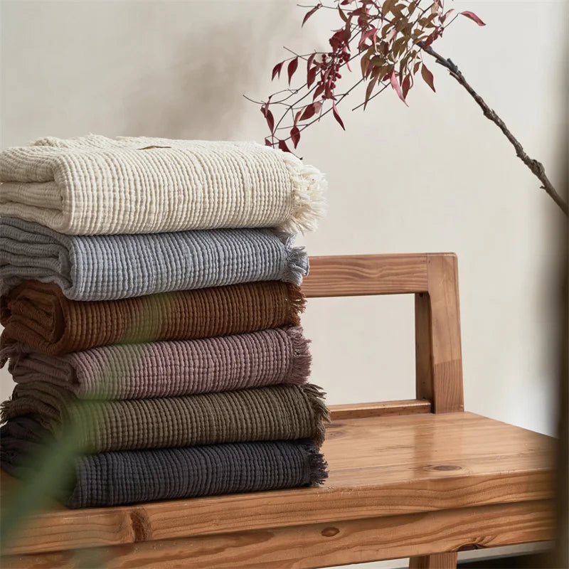 Cotton Gauze Throw Blanket