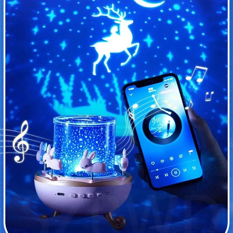 🌙 Kids Night Light Projector – USB Rechargeable LED Lamp