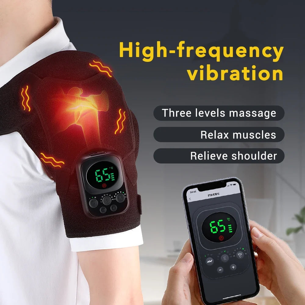 Heating Shoulder Massager with Vibration & App Control