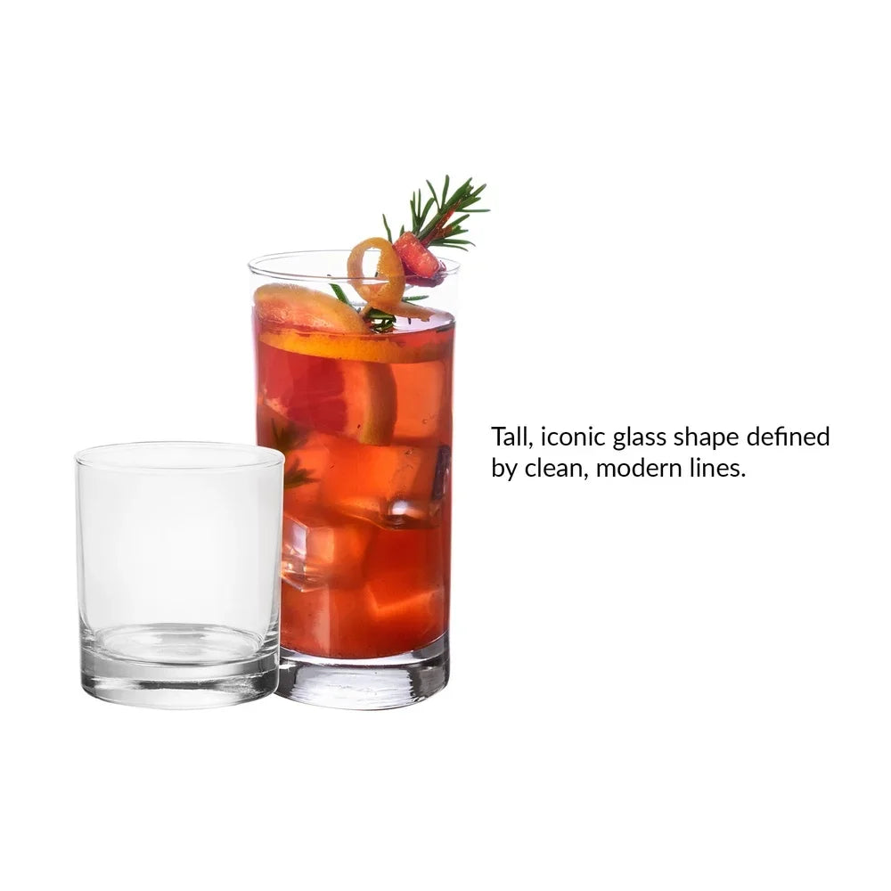12 Piece Clear Drinkware Set Cooler Tennyson Glasses Ideal Juice Water Mixed Drinks Durable Easy to Clean Versatile Tableware