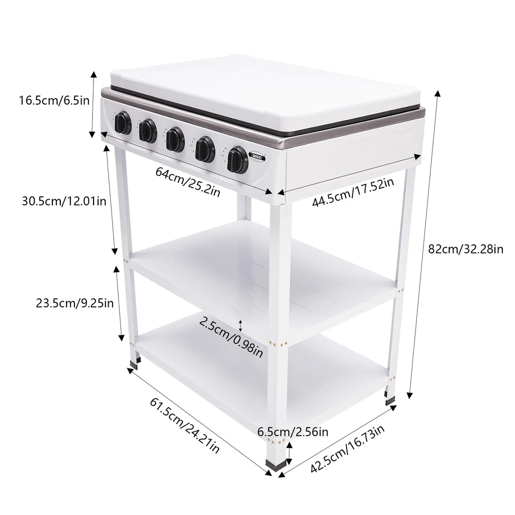 5 Hearth Grill, Gas Grill, 2.5 kW Burner,Freestanding, For Home Cooking, Outdoor Grilling, Camping, Fishing, RVing