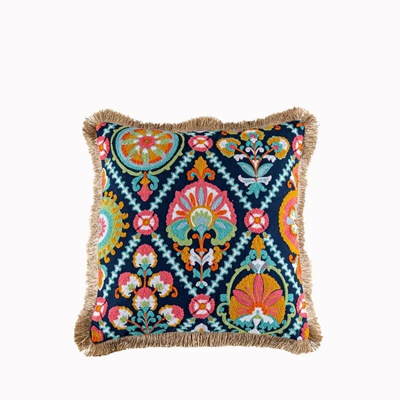Bohemian Embroidered Throw Pillow Covers