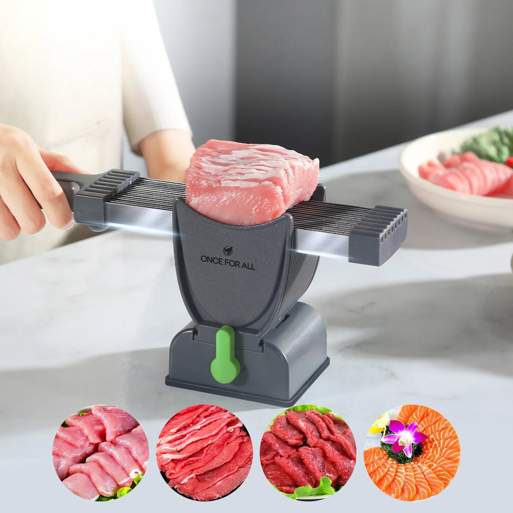 Manual Meat Slicer & Cleaver Set – Slice Strip & Cube Fresh Meat