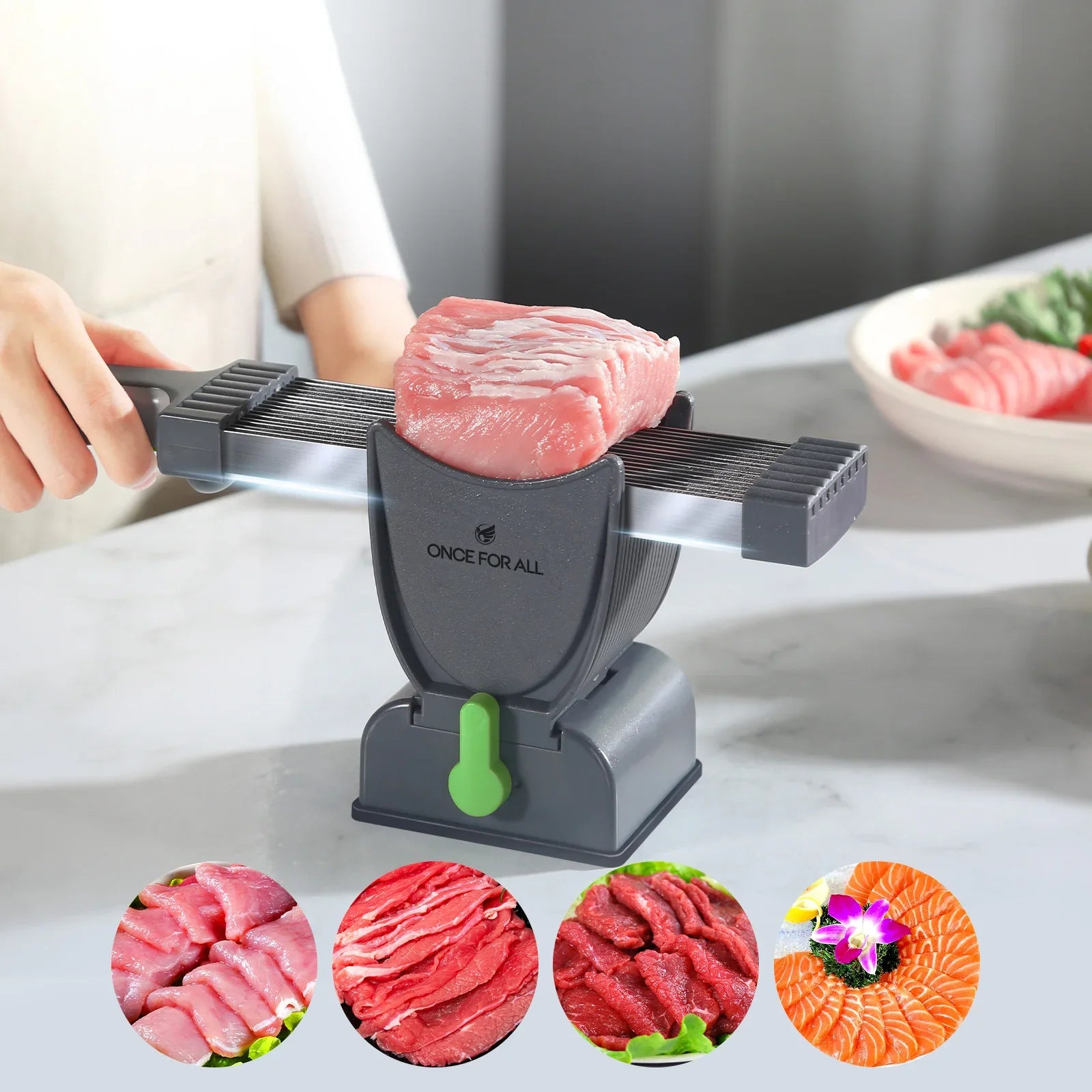 Manual Meat Slicer & Cleaver Set – Slice Strip & Cube Fresh Meat