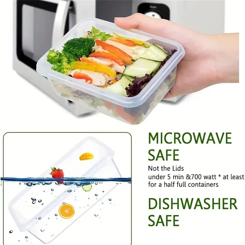 24-Piece Kitchen Storage Container Set – Stackable Plastic Bins with Flip Lids