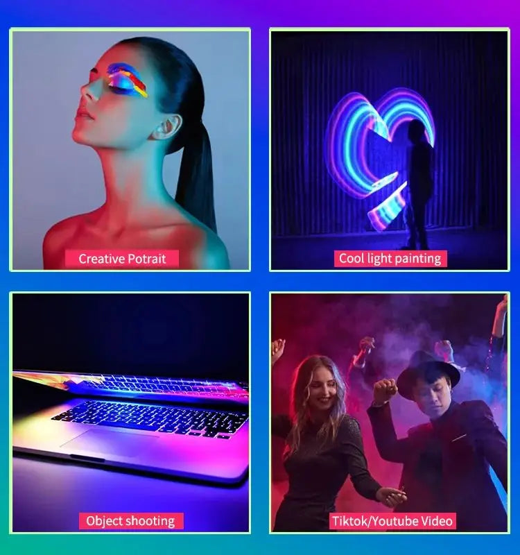 🌈 Luxceo Q508A RGB LED Wand – Studio Light with Battery & Remote