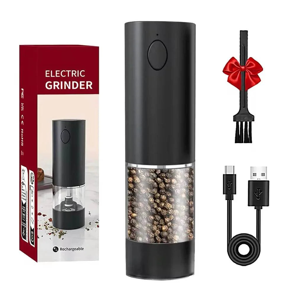 Rechargeable Electric Pepper Grinder – Adjustable Spice Mill
