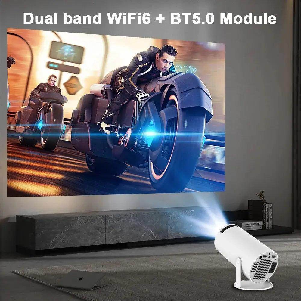 Mini Outdoor Portable Projector 4K 1280x720P 300 ANSI Android