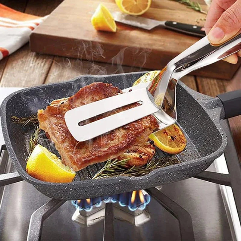 Heavy Duty Steak Tongs – Thanksgiving Turkey Flipper & Holiday Grill Tool | Durable Metal Meat Turner for BBQ, Roasting & Cooking