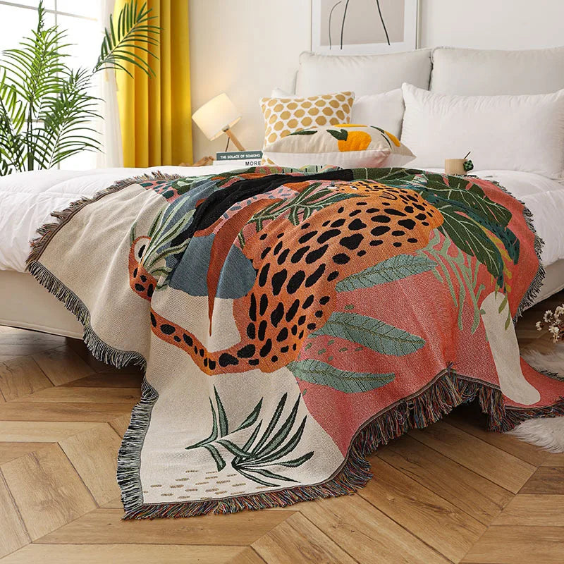Boho Tassel Throw Blanket