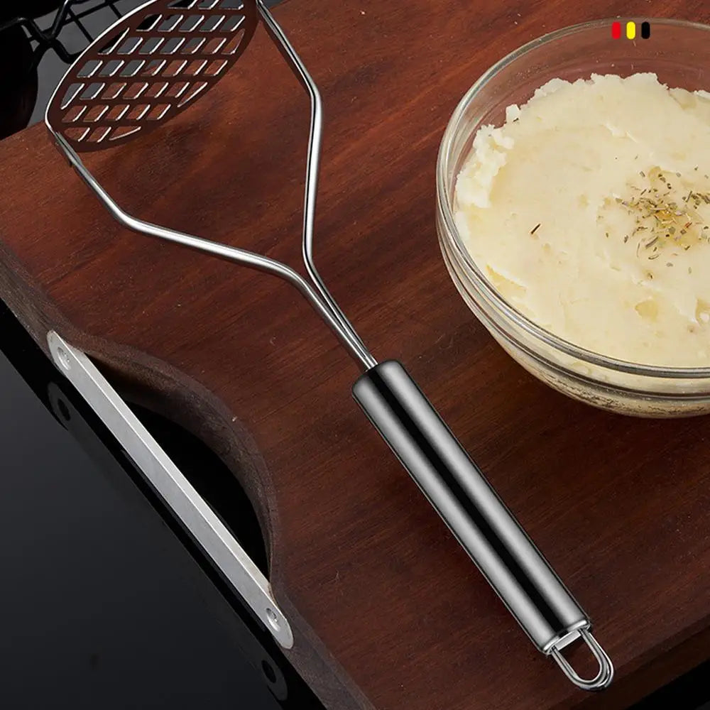Stainless Steel Potato Masher & Ricer – Heavy-Duty Masher for Potatoes, Sweet Potato, Pumpkin & Veggie Purees, Kitchen Crusher Tool