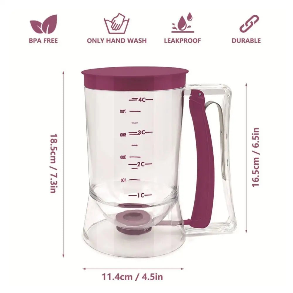 Hand-Held Batter Dispenser Pancake Batter Dispenser Batter Separator Bakeware For Cupcakes Waffles Pancakes Baking Supplies