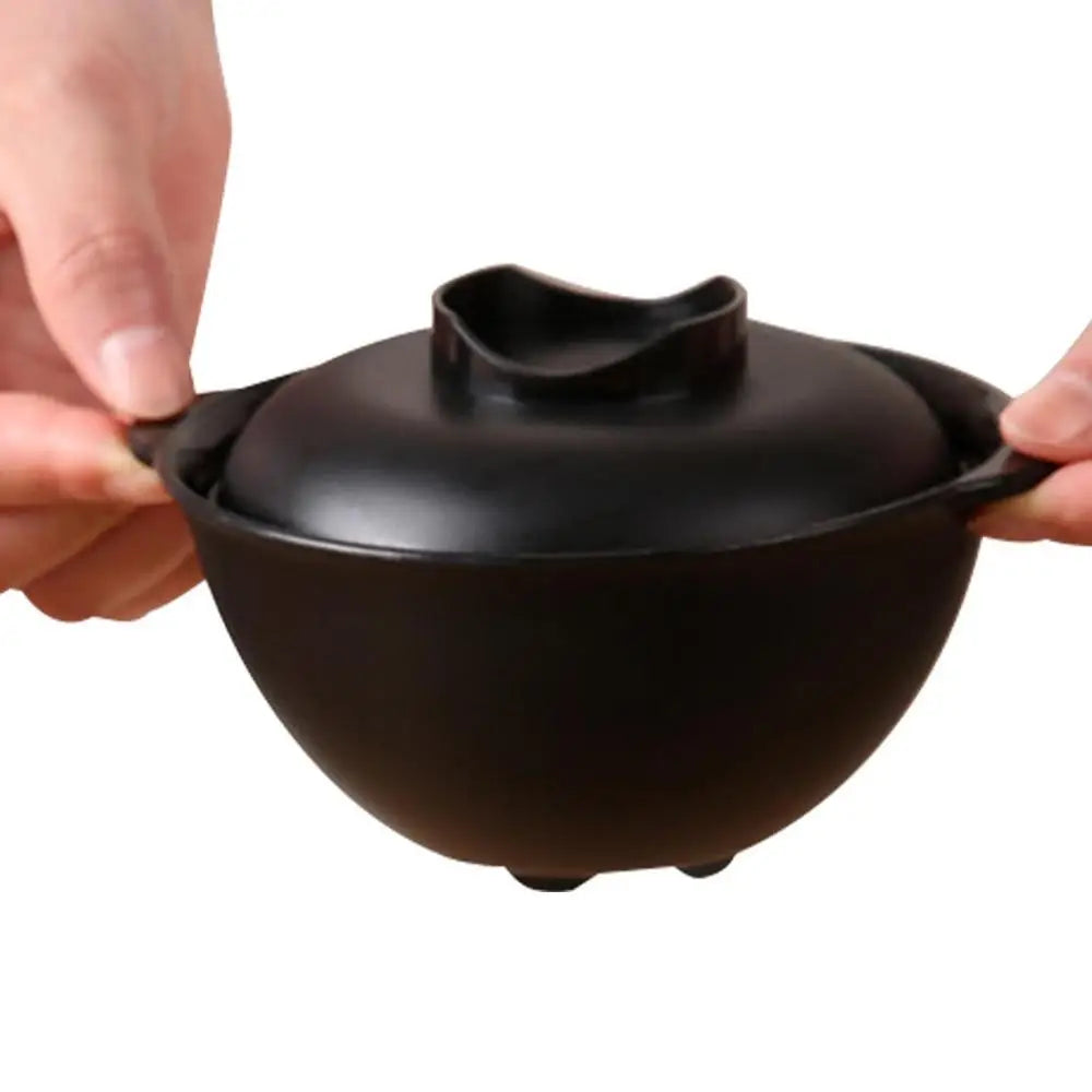 Ramen Bowl With Lid Instant Noodle Bowls With Lid Microwave Bowl Not Easy To Burn Binaural Handle Heating Convenience For