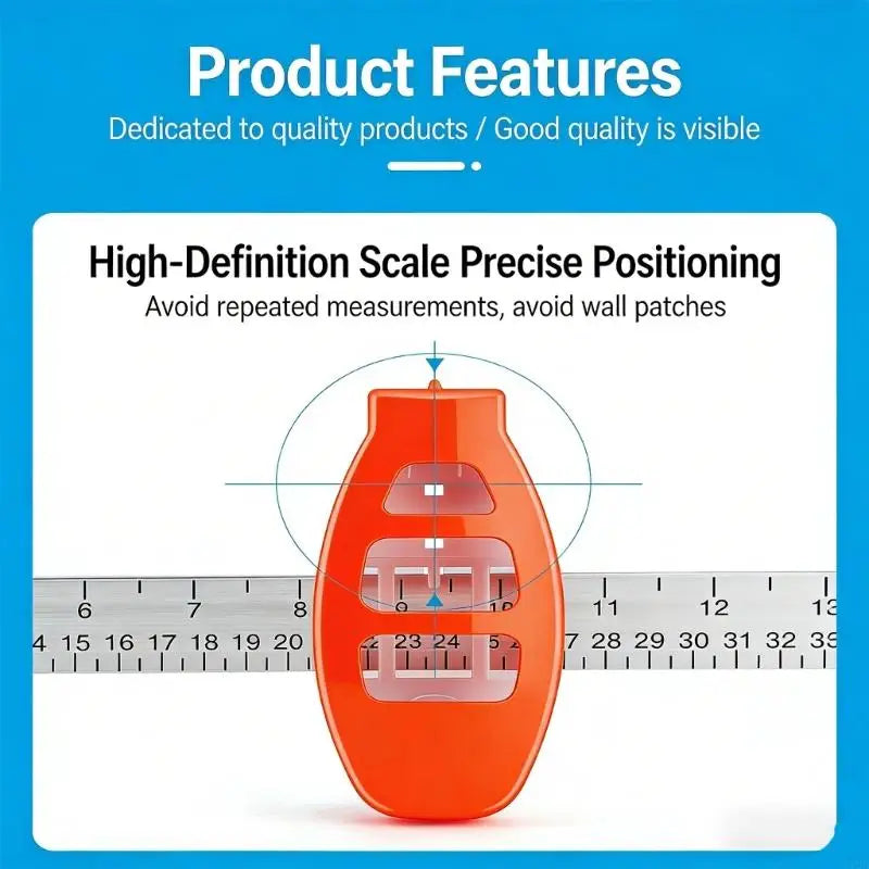 Professional Balance Ruler with Built-In Bubble Level – Picture Hanging Tool