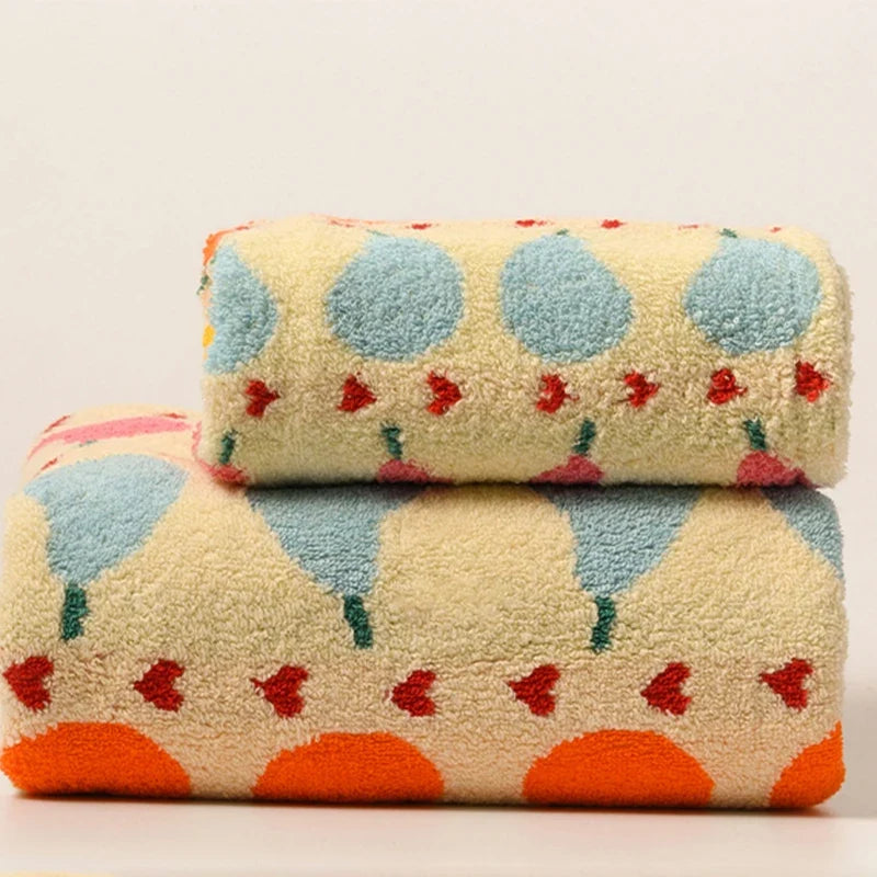 Pear Pattern Cotton Soft & Absorbent Boho Bath Towel