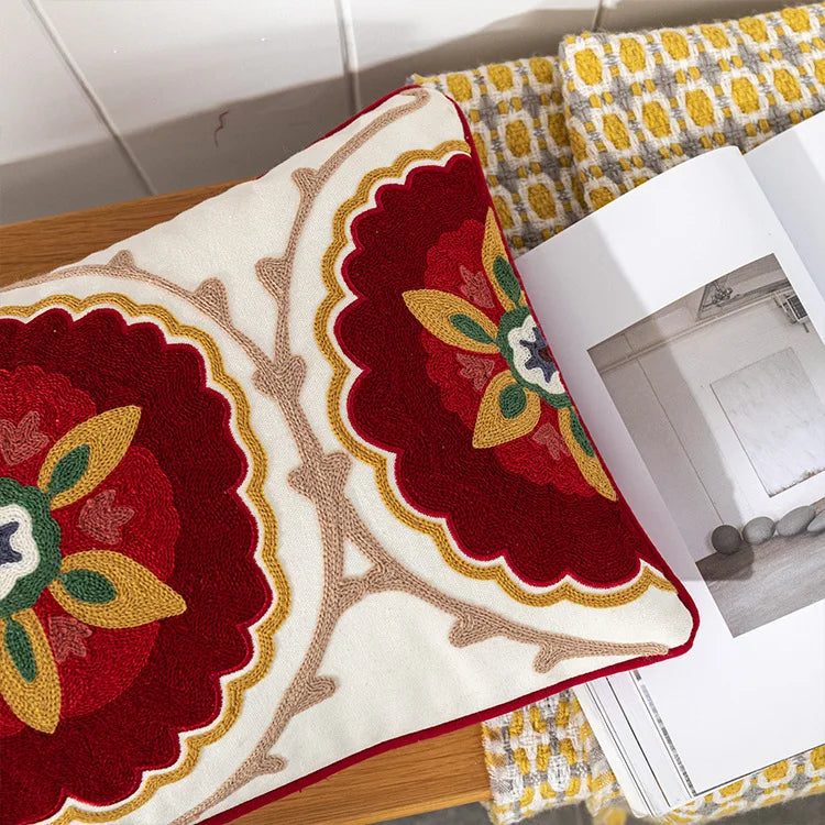 Bohemian Embroidered Throw Pillow Covers