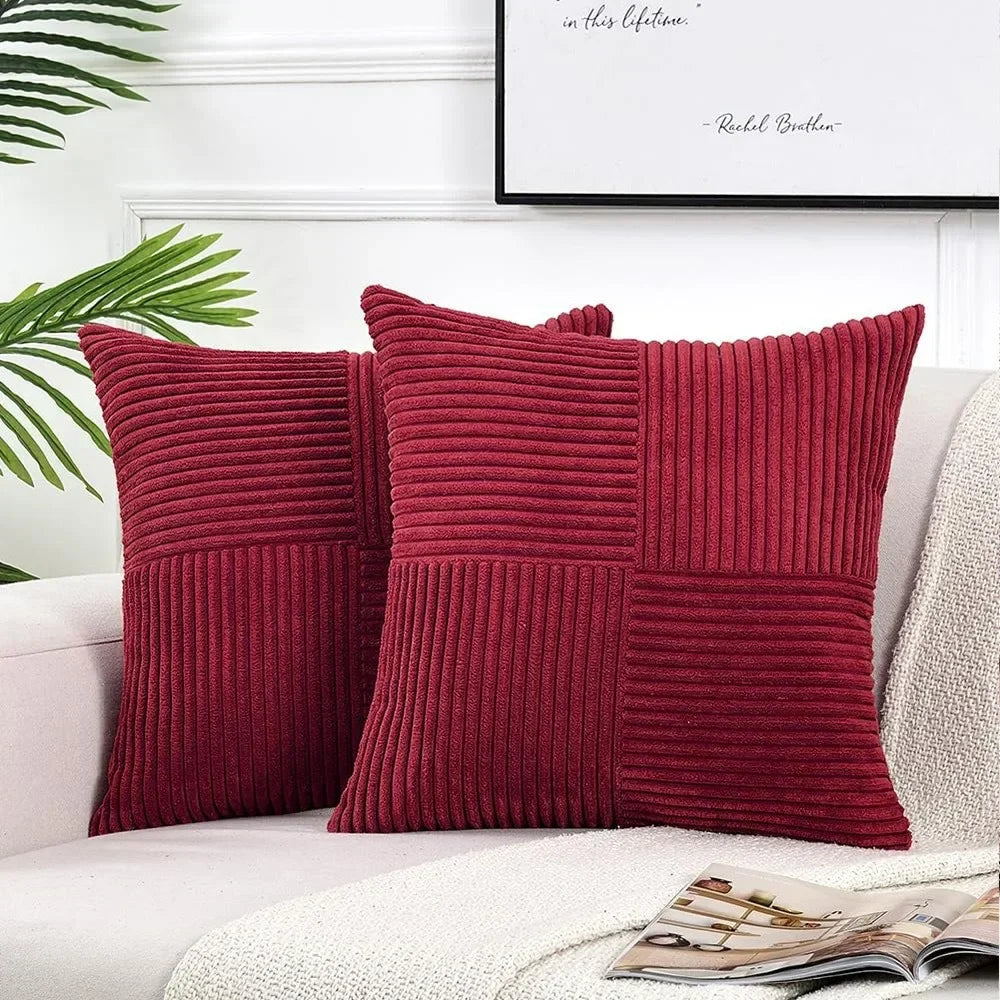 Boho Patchwork Soft Throw Pillow Cover