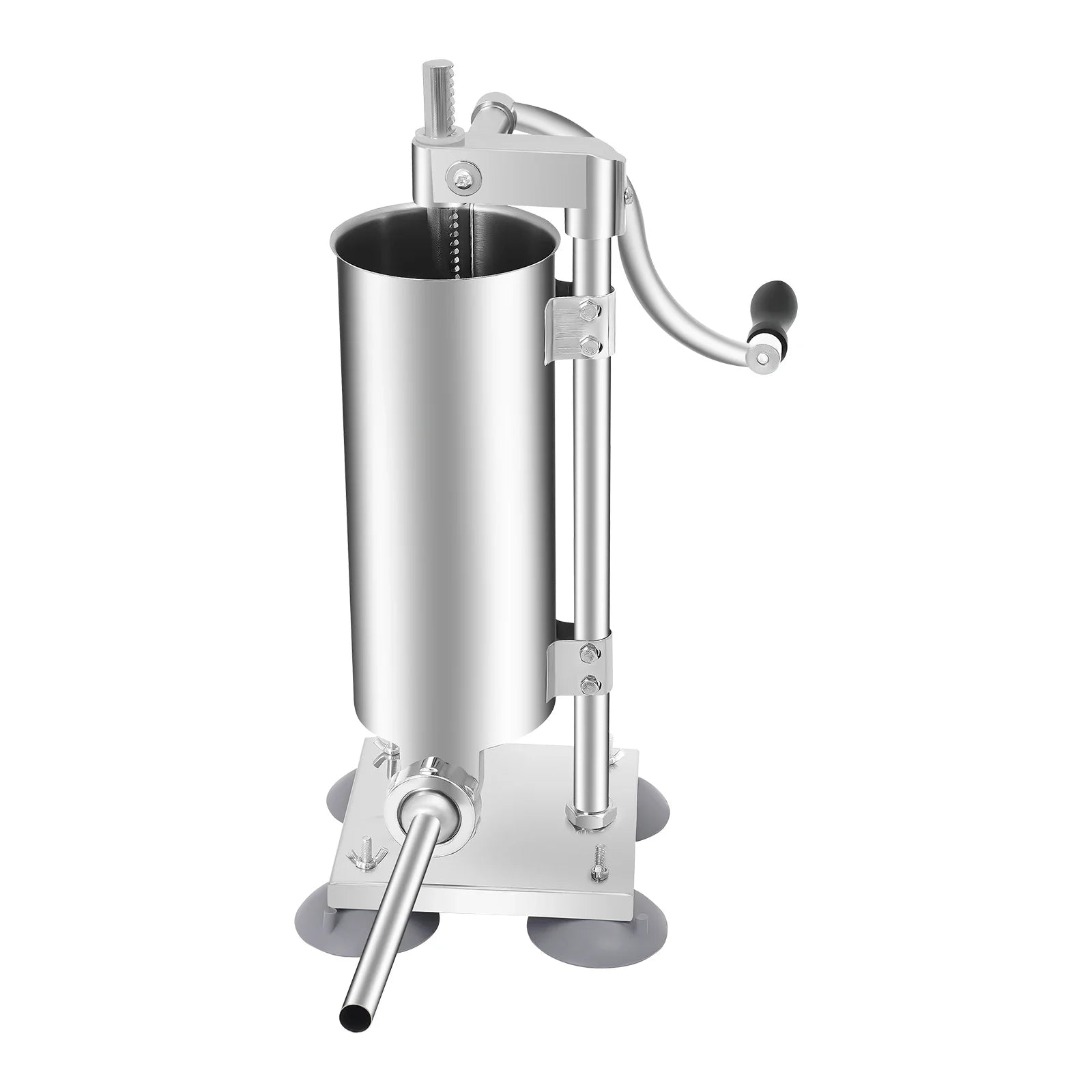 3L Stainless Steel Manual Sausage Stuffer – Vertical Sausage Maker with 11 Filling Tubes