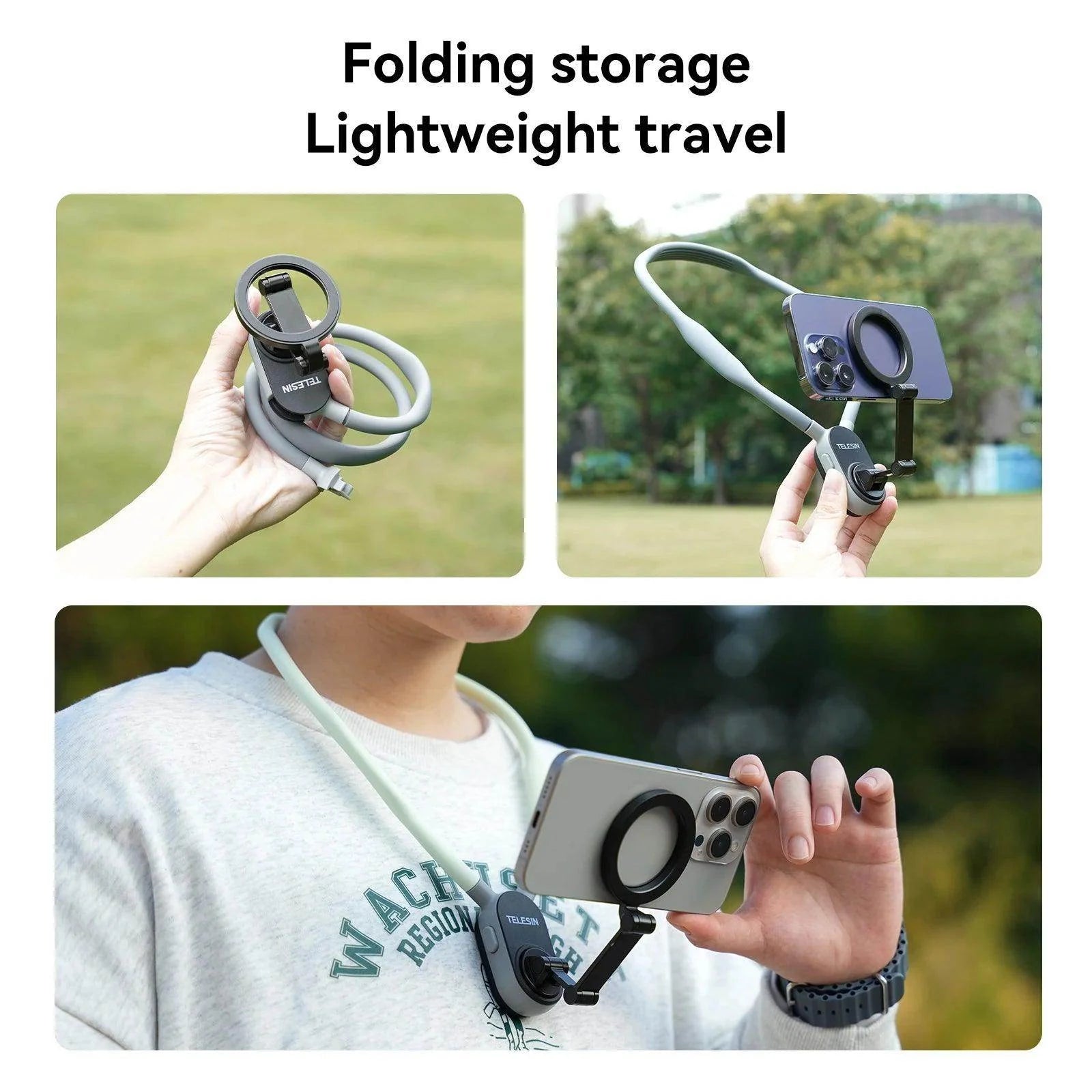 Silicone Magnetic Neck Mount for phone