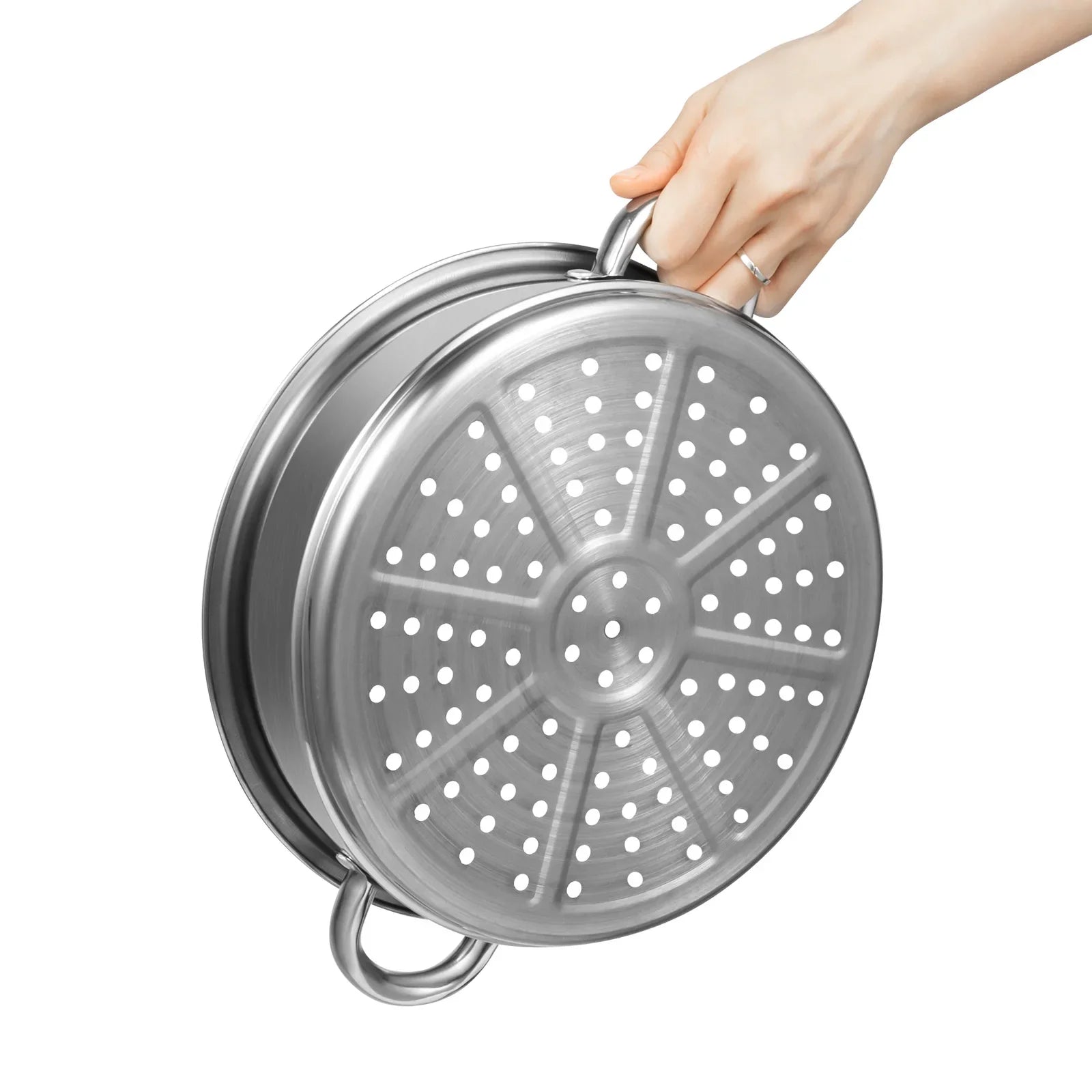 5-Tier Stainless Steel Steamer 15kg  Adjustable Grids Glass Lid for Home Kitchen Restaurant Dormitory Cooking