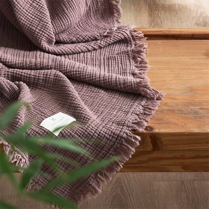 Cotton Gauze Throw Blanket