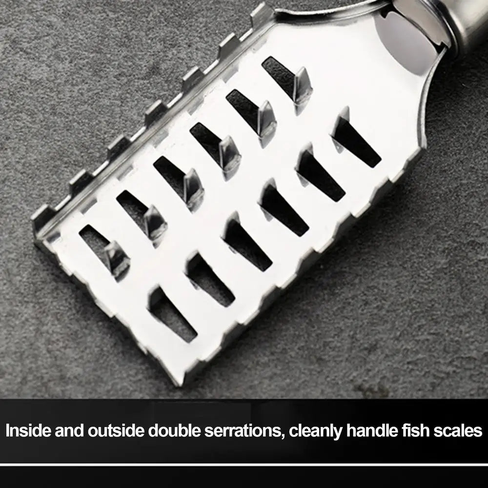 Fish Scale Remover & Shrimp Deveiner Tool – Stainless Steel Scaler Knife, Skin Brush & Kitchen Tweezers for Seafood Cleaning