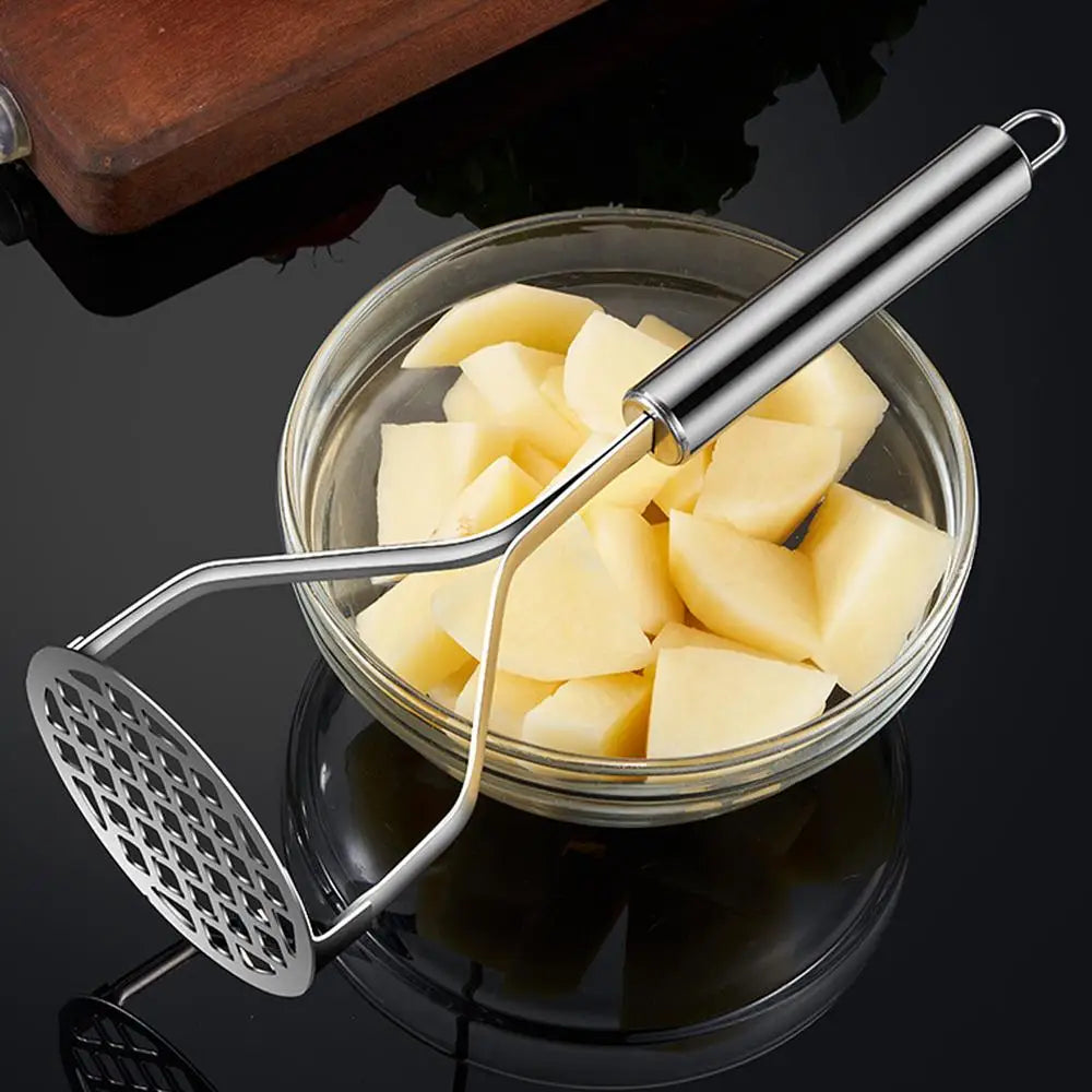 Stainless Steel Potato Masher & Ricer – Heavy-Duty Masher for Potatoes, Sweet Potato, Pumpkin & Veggie Purees, Kitchen Crusher Tool