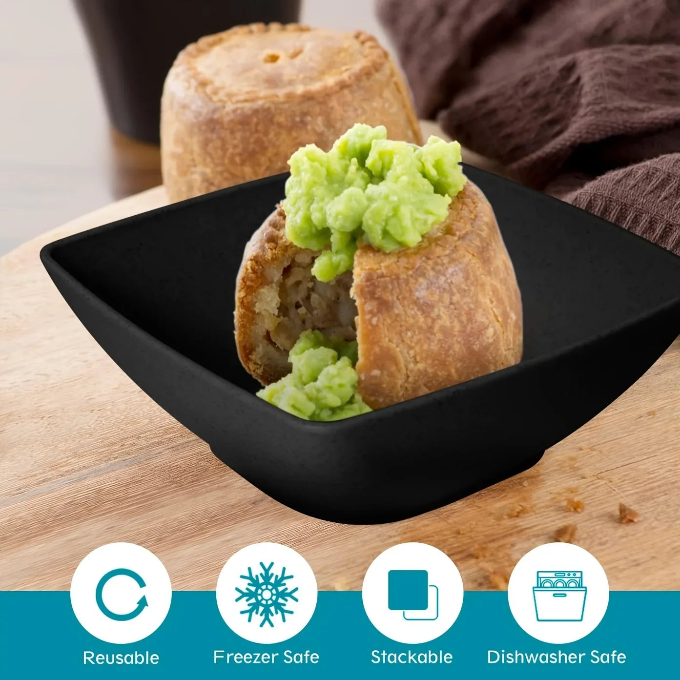 16/32Pcs Plastic Dinnerware Set -DurableDishwasher Safe Microwave Safe Stackable Includes Dinner Plates Salad Plates Snack Bowls