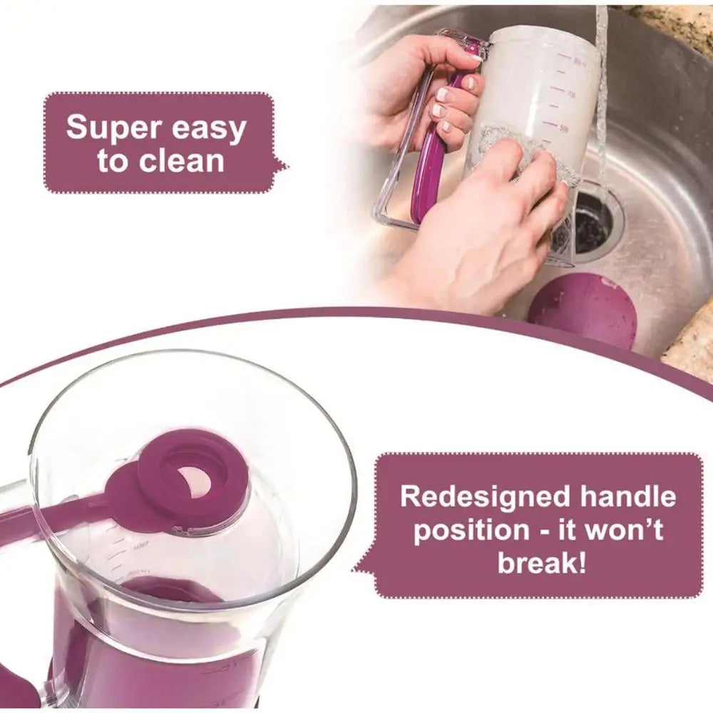 Hand-Held Batter Dispenser – Pancake, Cupcake & Waffle Batter Separator | Mess-Free Baking Tool for Muffins, Crepes & Baking Supplies