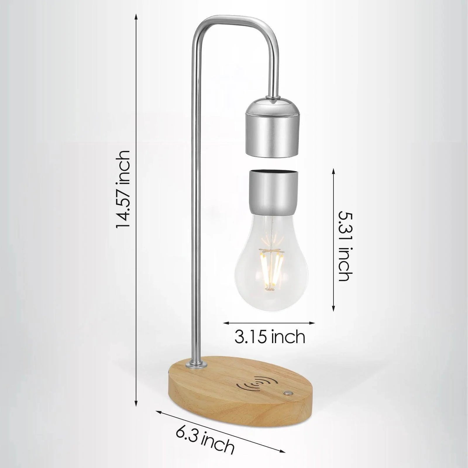 Modern Levitating Lamp With Floating Light Bulb